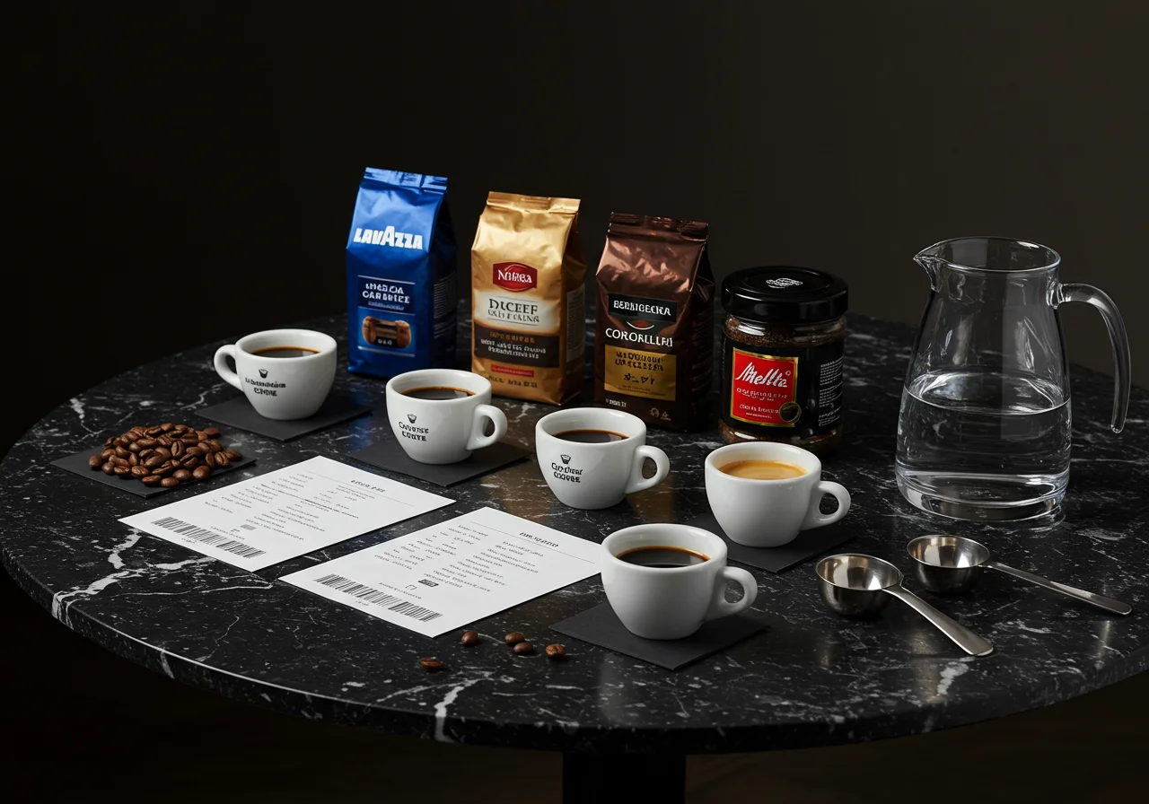 Kaffeeverkostung mit aktuellen Angeboten von Lavazza, Melitta und Mövenpick Kaffee.