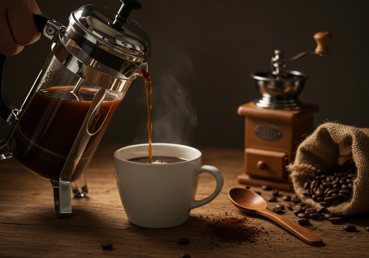 Lavazza Kaffee Angebot diese Woche mit frisch gebrühtem Kaffee in einer Tasse serviert.