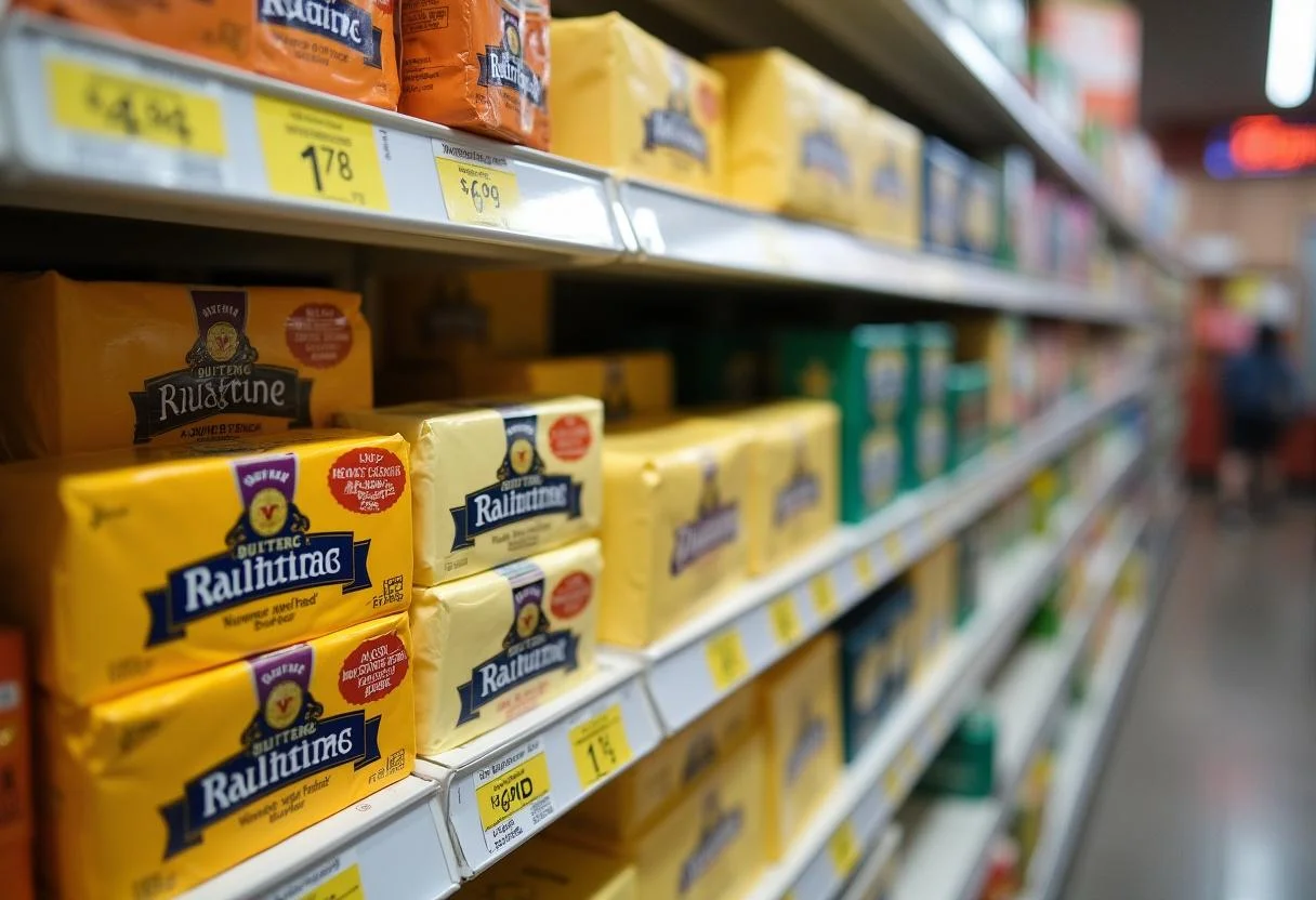 Butter im Angebot diese Woche im Supermarkt, verschiedene Marken wie Kerry Gold und Weihenstephan.