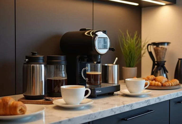 Fertig zubereiteter Melitta und Lavazza Kaffee zu Hause, ideal für Kaffeegenuss.