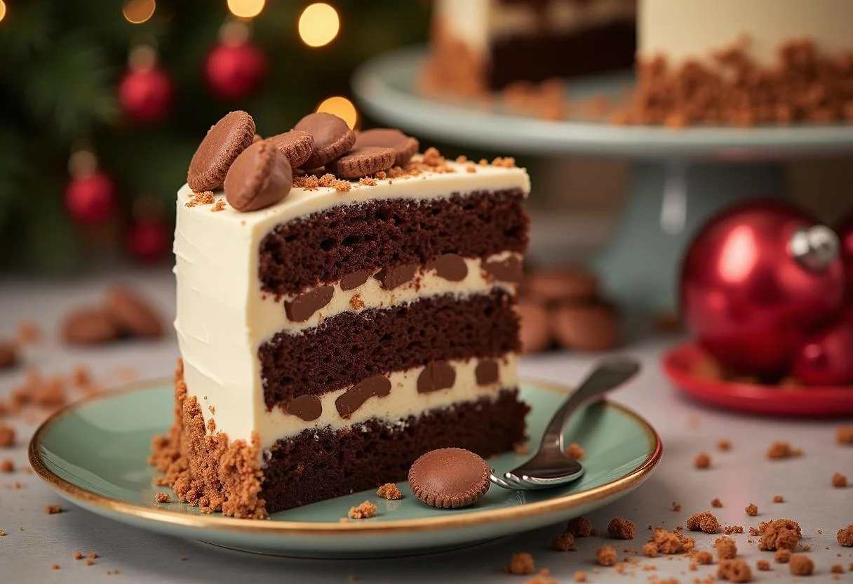 Delicious slice of Maltesers cake with milk chocolate and cream, perfect for any celebration.