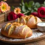 Fertige Anrichte mit Brot und Salz zum Einzug, eine herzliche Geste für neue Anfänge.