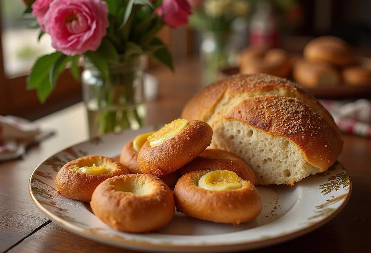 Ready-made sideboard with bread and salt for the move-in, a warm gesture for new beginnings.