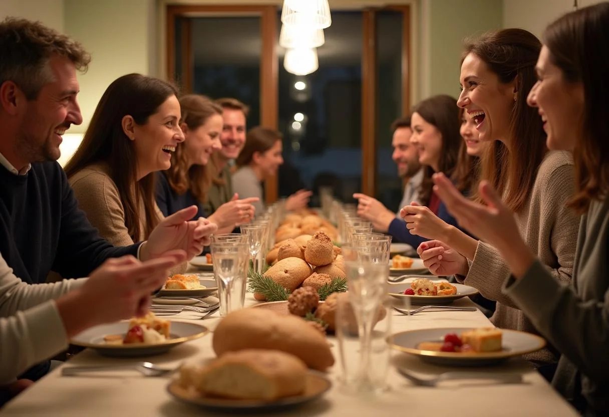 Gastfreunde genießen das traditionelle Brot und Salz zum Einzug, ein herzlicher Moment der Freude.