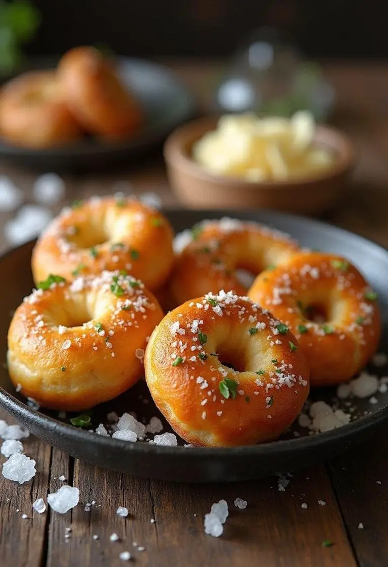Warm and cheesy Laugenbrezeln with salt crystal magic, beautifully served and perfect for a snack.
