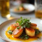 Delicious Zesty Saure Zipfel served with vinegar sauce, perfect for enjoying with family and friends.