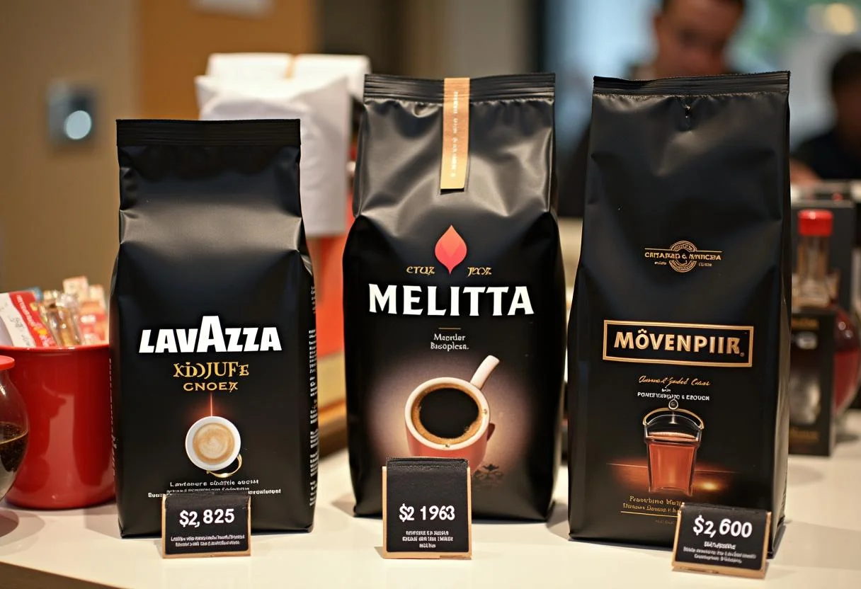 Verschiedene Kaffeeangebote dieser Woche von Lavazza und Melitta, perfekt für Kaffeeliebhaber.