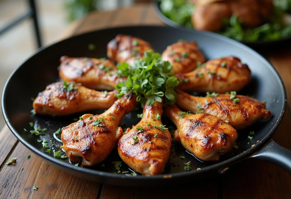 Fertiges saftiges Hähnchen mit einfacher Marinade, perfekt für Grillabende.