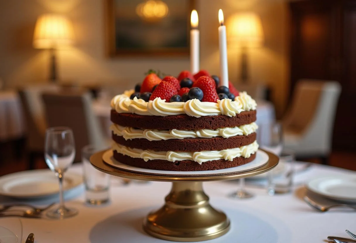 Fertiger Kuchen mit Nutella und Vanillefrosting, ideal für jeden Anlass.