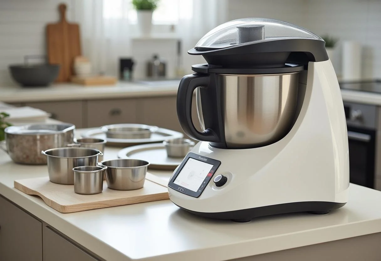 Kuchenmix im thermomix wird für beste Kuchen Rezepte vorbereitet.