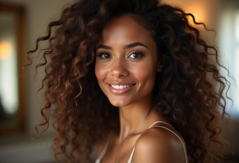 Fertiger Look mit voluminösem Haar dank Volumen Puder für Feines Haar.