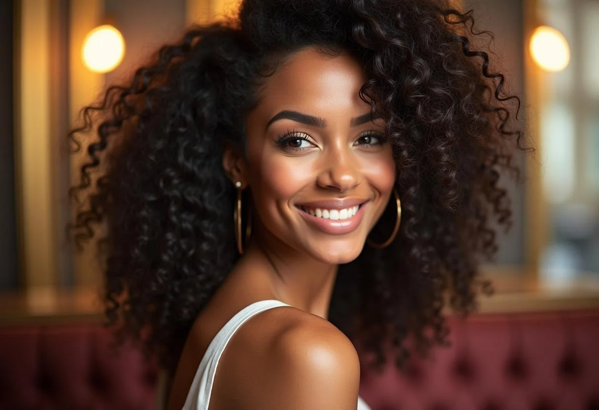 Fertiger Look mit voluminösem Haar dank Volumen Puder für Feines Haar.