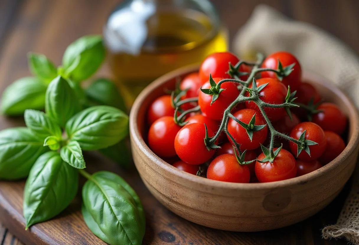 Getrocknete Tomaten und Olivenöl bereit zum Einlegen für getrocknete tomaten in öl.