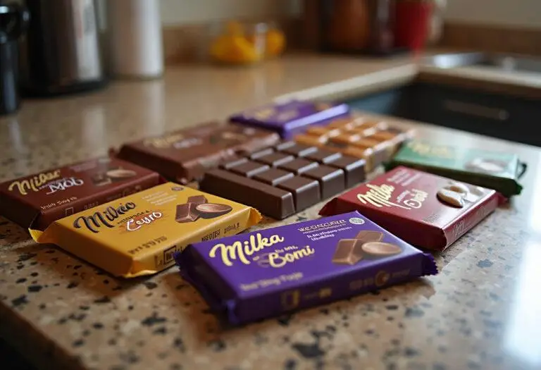 Fertige Auswahl an Milka und Merci Schokolade Angebote zur Feier im Haushalt.
