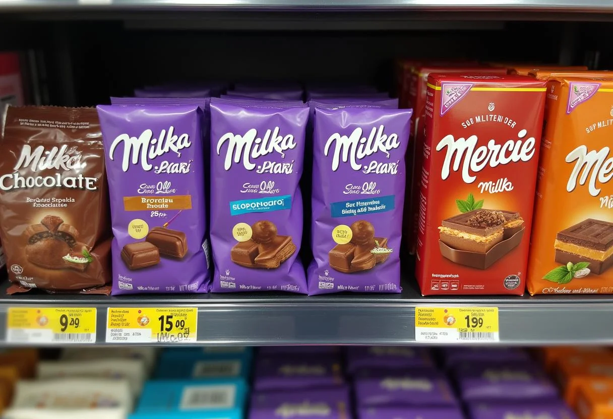Milka Schokolade im Angebot zeigt attraktive Preise im Supermarkt.