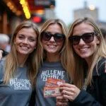Fans mit Helene Fischer Merchandise und Tickets vor dem Konzert 2025.