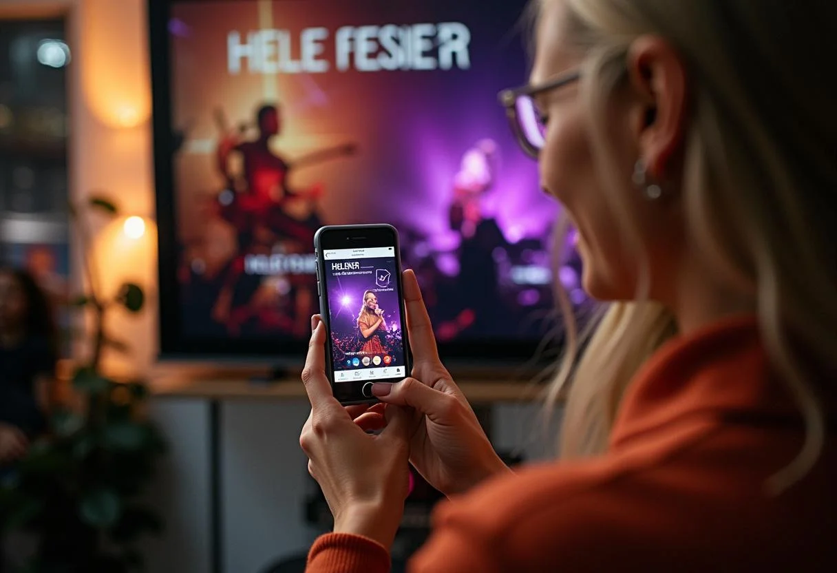 Ticketkauf für die Helene Fischer Tour 2025 auf dem Smartphone.