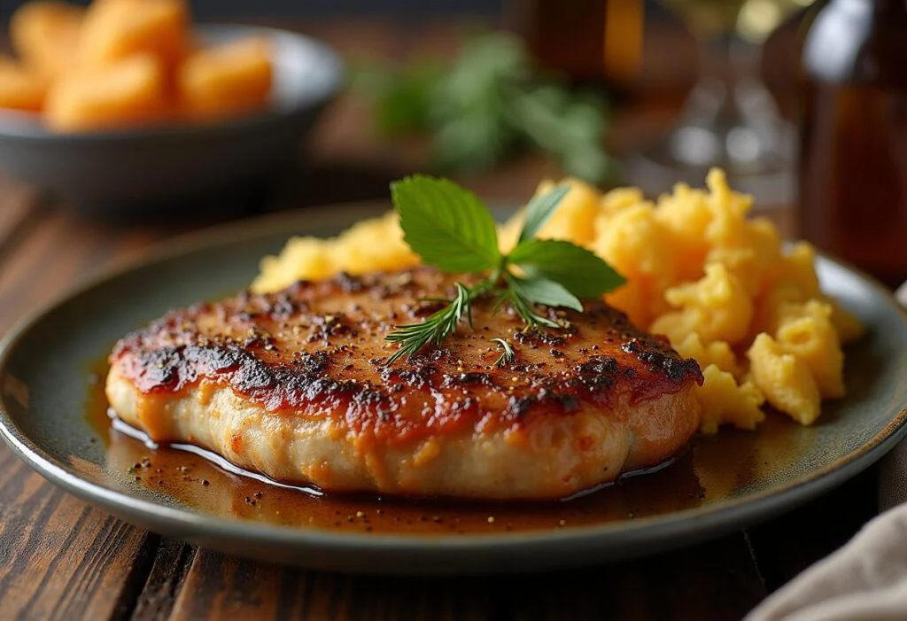 Finished herzhafter auflauf mit kartoffeln hackfleisch, perfect for a hearty meal.
