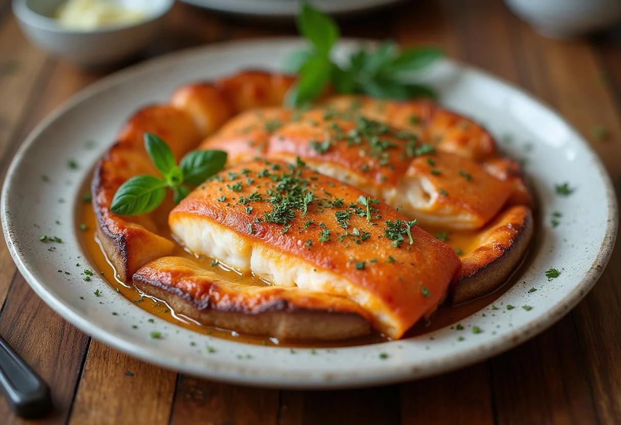Finished lachs spinat auflauf with salmon, spinach, and potatoes, perfect for a delicious meal.
