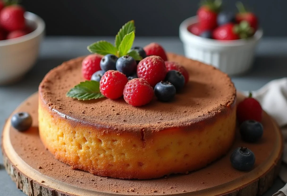 Finished kuchen ohne zucker und mehl, a delicious healthier cake option.