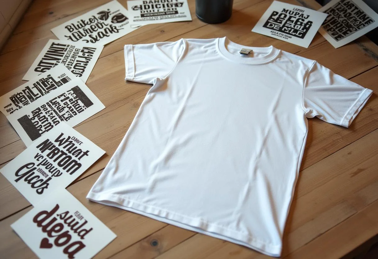 Design stencils and fabric paints arranged for creating unique boss tee t shirt designs.