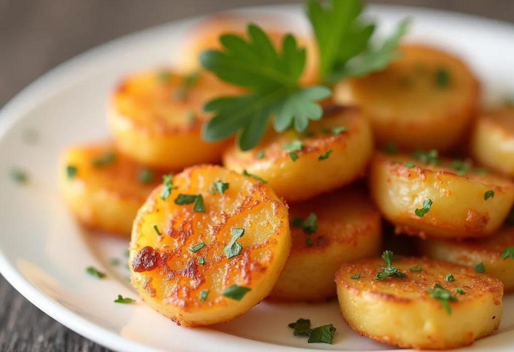 Vielseitig verwendete Bratkartoffeln aus der Heißluftfritteuse, perfekt für jedes Gericht.