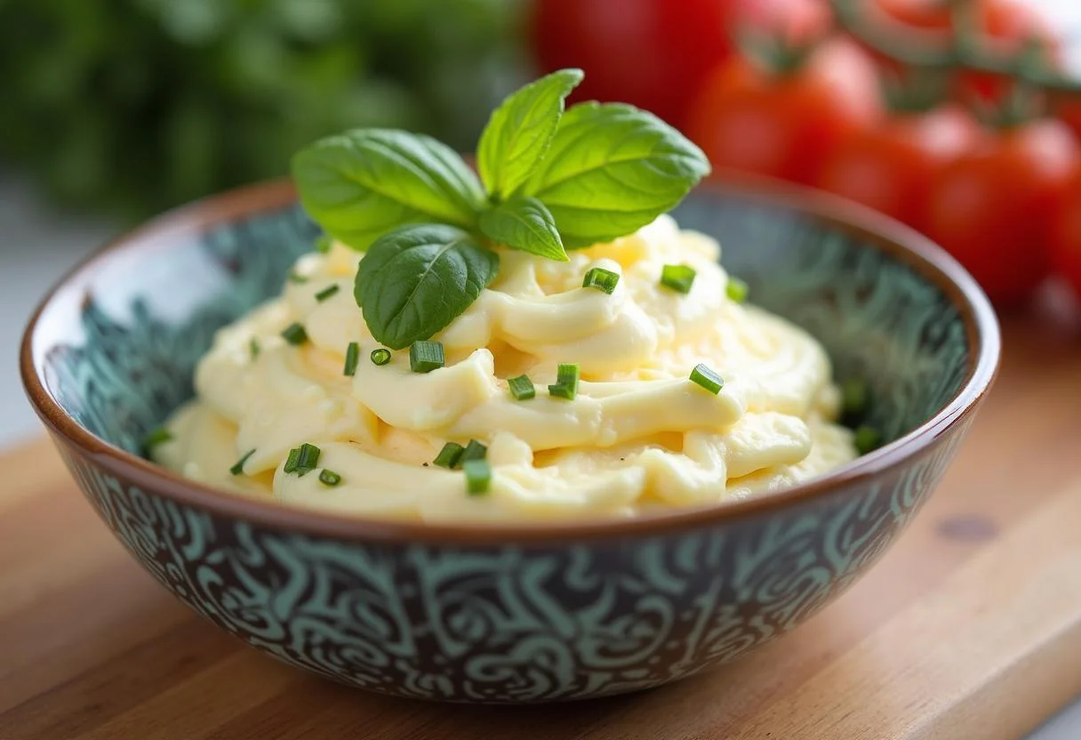 Herbed Weihenstephan Butter displayed in a bowl, ready to serve.