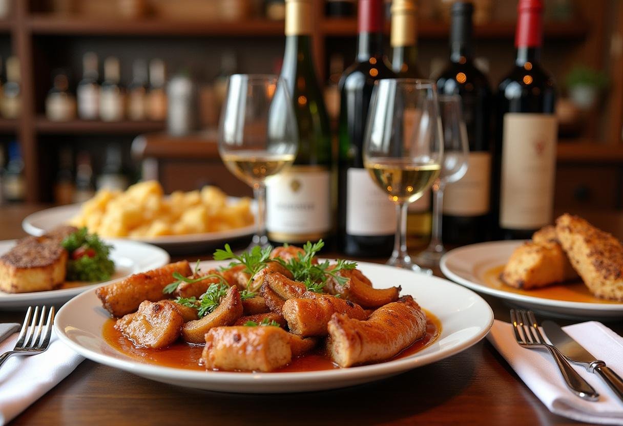 Signature dishes beautifully presented at the restaurant Traube Vallendar, inviting guests to indulge in an exquisite dining experience.
