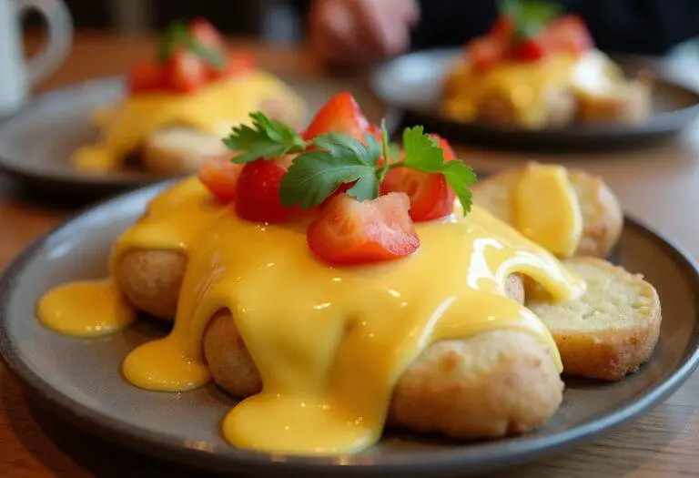 Servierter Raclette Käse mit geschmolzenem Käse über Kartoffeln, ideal für Raclette-Mahlzeit.
