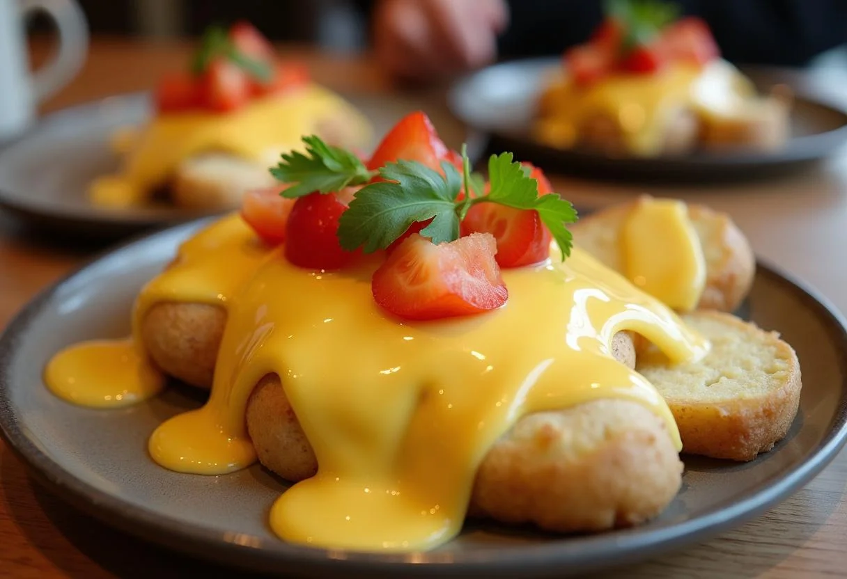 Servierter Raclette Käse mit geschmolzenem Käse über Kartoffeln, ideal für Raclette-Mahlzeit.