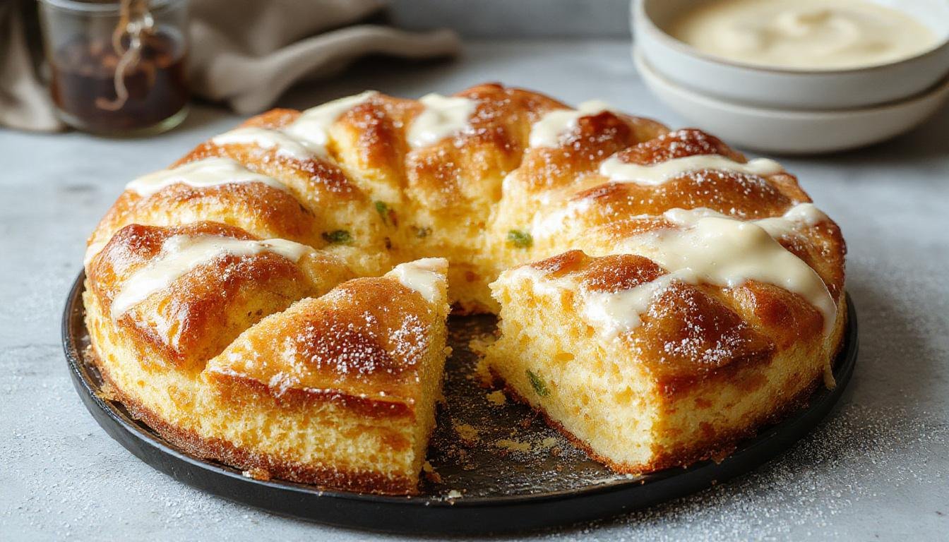 Ein cremiger Milchmädchen-Kuchen ohne Backen in einer eleganten, schlichten Glasplatte, mit Schichten aus Zwieback, Milch und Kondensmilch, garniert mit Schokoladenraspeln und frischen Erdbeeren, perfekt gestylt für eine ansprechende Food-Fotografie.