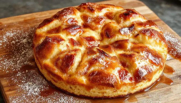 Ein Stück himmlischer Zimt-Käsekuchen auf einem weißen Porzellanservice, mit goldbraunem Zimtstreusel und einer cremigen, hellgelben Käsekuchenschicht, dekoriert mit einer Zimtstange und fein gestäubtem Zimt, auf einem hellen Holztablett präsentiert.