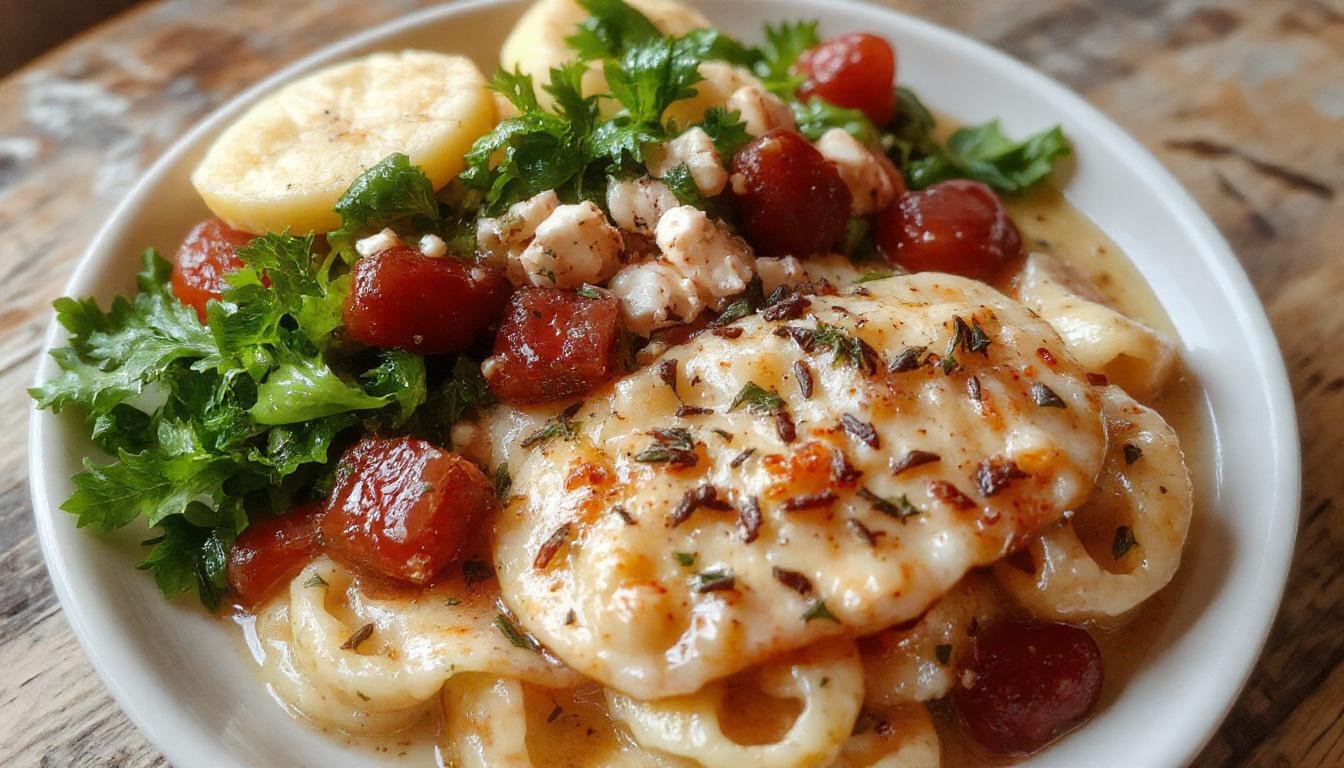 Ein bunter türkischer Nudelsalat in einer weißen Schüssel, der alle Zutaten wie Nudeln, frisches Gemüse und Kräuter umfasst, mit einer prallen, würzigen Textur und lebendigen Farben.
