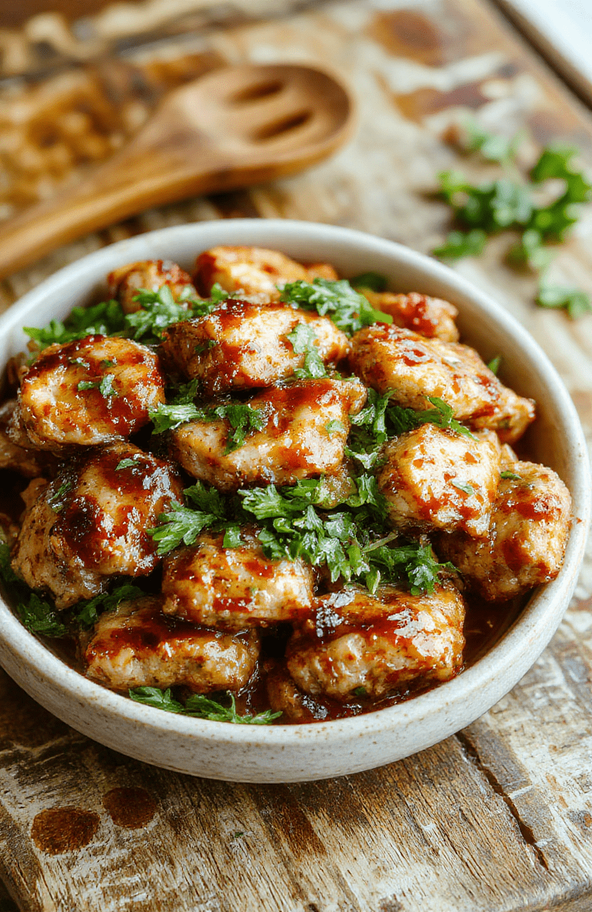Colorful teriyaki chicken stir fry served on a white plate with vibrant broccoli, red bell peppers, and tender chicken pieces glazed with shiny sauce, garnished with sesame seeds and green onions, styled casually on a rustic wooden table