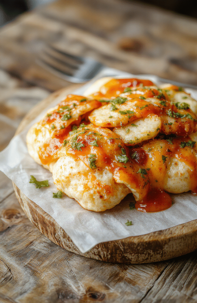 Buntes Gericht mit goldgelben, knusprigen Kartoffeln, saftigem Zitronenbutterlachs und grünem Brokkoli auf einem weißen Teller, ansprechend angerichtet, schlichtes Styling