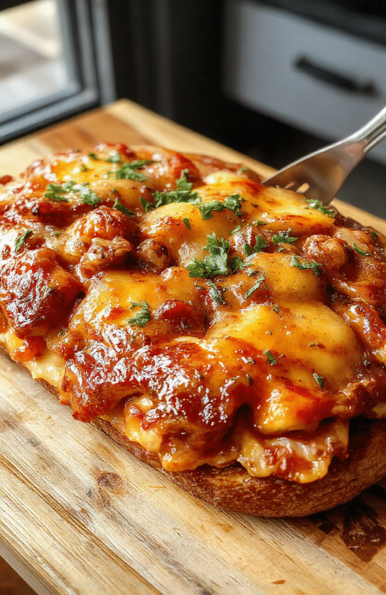 Bunte griechische Kritharaki-Pfanne in einer flachen weißen Schale, mit frischen Tomaten, Paprika und Kräutern garniert, detailreich und einladend