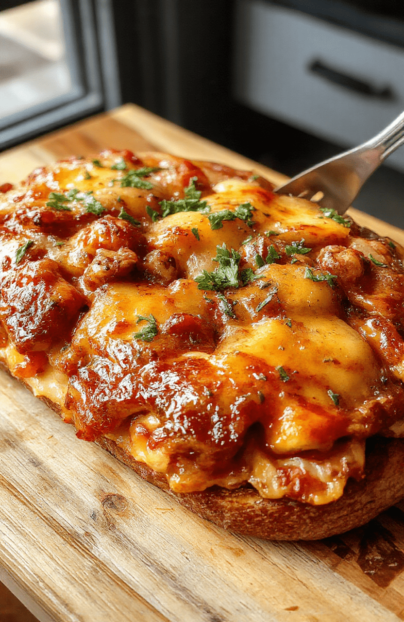 Bunte griechische Kritharaki-Pfanne in einer flachen weißen Schale, mit frischen Tomaten, Paprika und Kräutern garniert, detailreich und einladend