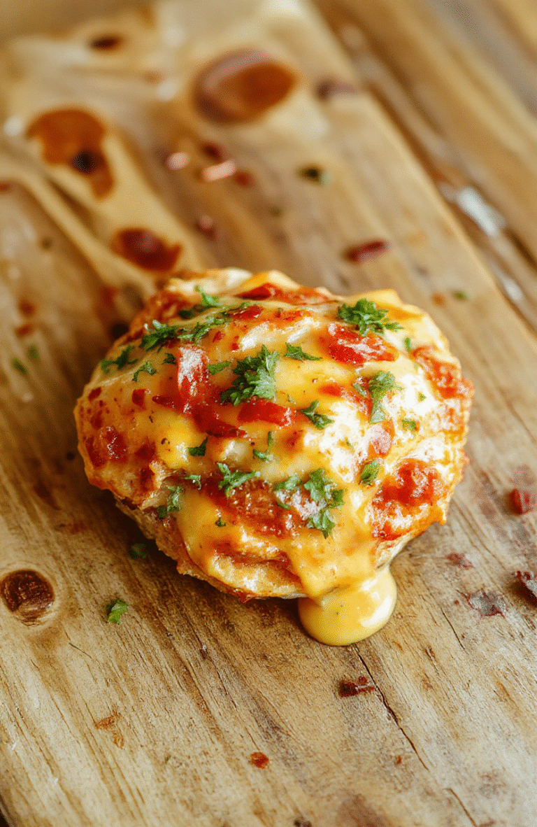 Bunte Frikadellen auf einem weißen Teller, umgeben von samtigem Kartoffelbrei und einer dunklen Soße, alles schön angerichtet, mit frischen Kräutern garniert, appetitlich und einladend