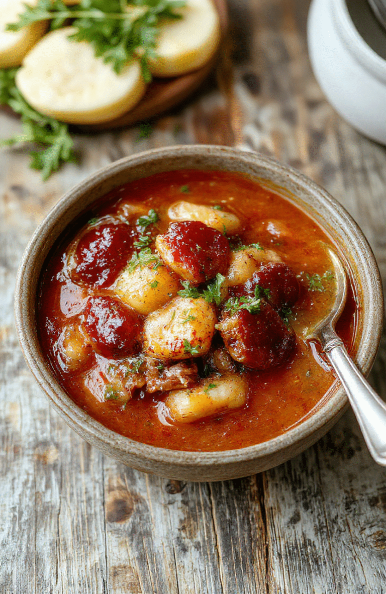 Bunte italienische Fleischbällchen in einer klaren, aromatischen Brühe, garniert mit frischen Kräutern, zerbröseltem Parmesan und knusprigem Brot im Hintergrund, alles auf einem rustikalen Holztisch angerichtet.