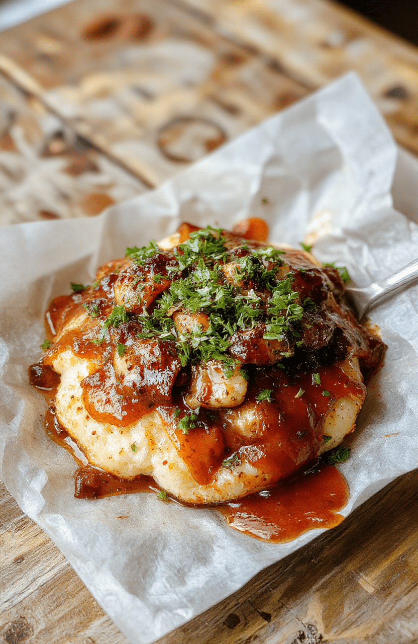 Bunte Makkaroni in einer goldbraunen Pfanne, mit Käse und frischen Kräutern garniert, Schärfe und Cremigkeit kulinarisch hervorgehoben, rustikale Präsentation