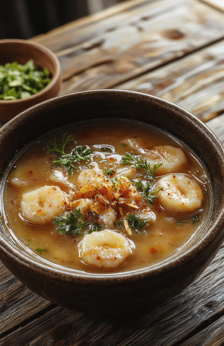 Ein cremiges, würziges Ramen-Gericht in einer tiefen Schüssel, mit zarten Hähnchenstücken, dampfenden Nudeln, frischen grünen Zwiebeln und Sesam, alles fein angerichtet auf einem dunklen Holztisch, mit einer leichten Brühe, die zum Schöpfen einlädt.
