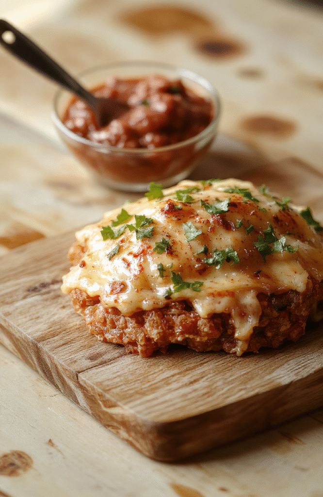 Bunter Apfel-Zimt-Kuchen auf einem hellen Teller, frisch geschnitten mit Zimtbestäubung, die Textur ist weich und saftig, mit goldbrauner Kruste und knusprigen Rändern, dekorativ präsentiert mit einer Zimtstange im Hintergrund.