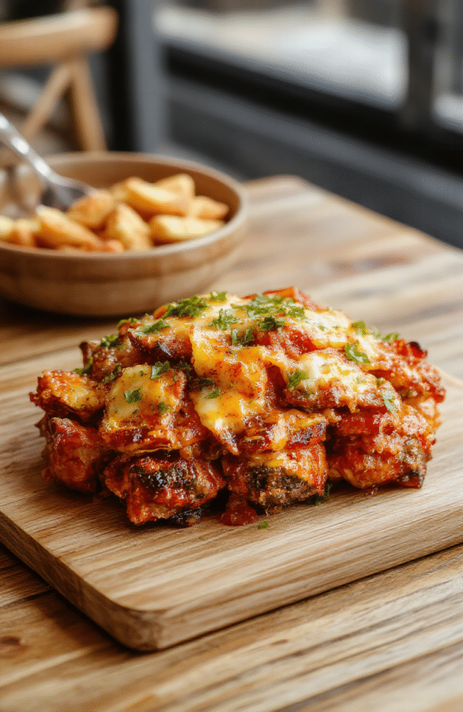 Bunter Teller mit saftigem Hähnchen in Teriyakisauce, knackigem Brokkoli, gedünstetem Reis, schön angerichtet auf einem weißen Teller, mit frischen Kräutern garniert