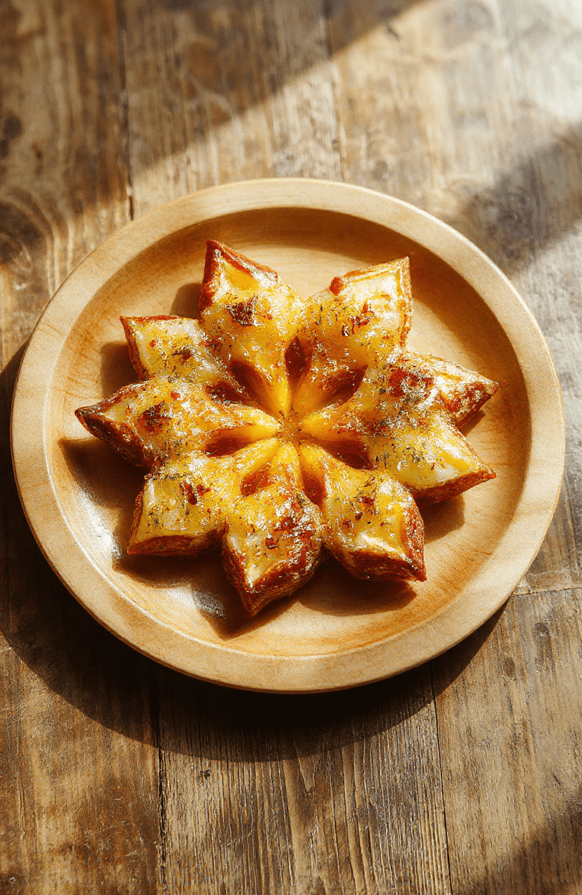 Bunte aromatische Plätzchen in Sternform mit glatter Marmorglasur, liebevoll auf einem weißen Teller angerichtet, im warmen Licht eines festlich gedeckten Tisches