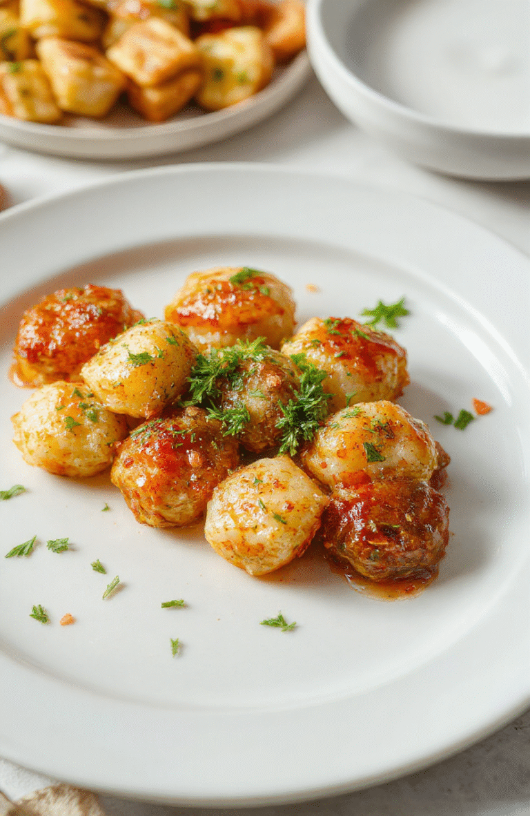 Bunte Weihnachts-Fingerfood-Häppchen auf einem eleganten Teller, mit verschiedenen kleinen Portionen von Käse, Wurst, Gemüse und Dip, stilvoll angerichtet, farbenfroh und einladend, im festlichen Licht.