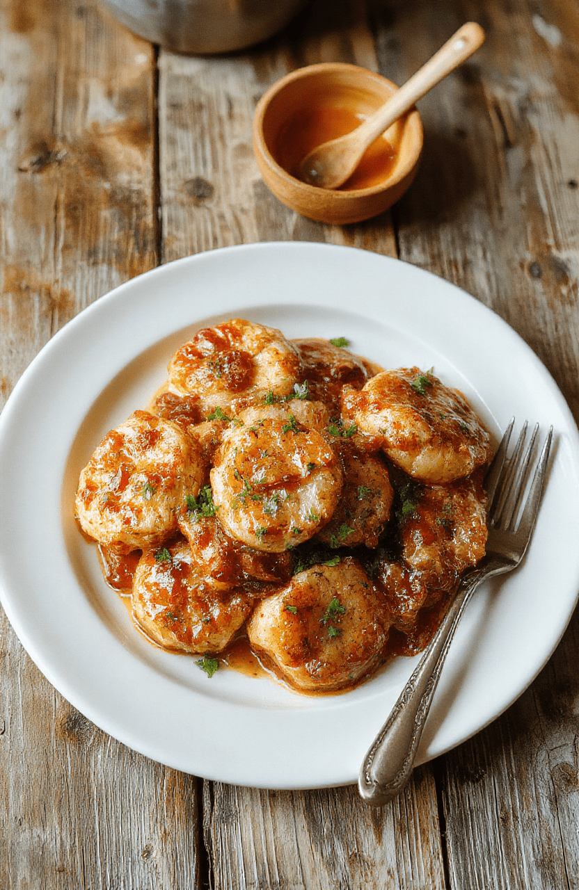 Goldbraune Himmlische Haselnussplätzchen auf einem weißen Teller, mit Puderzucker bestäubt, umgeben von ganzen Haselnüssen, stilvoll auf einem Holztisch angerichtet, sanftes Licht hebt die Textur der Kekse hervor.