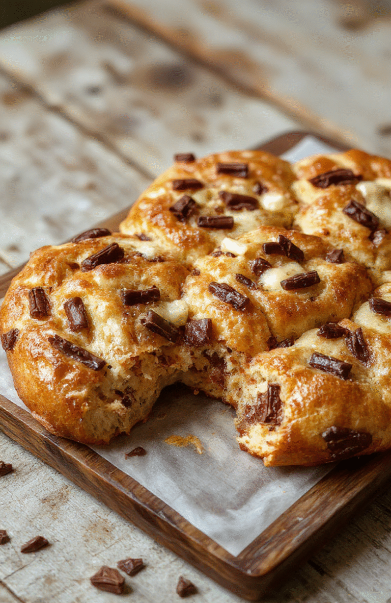 Himmlische Schoko Spekulatius Brötchen auf einem rustikalen Holztablett, goldbraun mit einer dunklen Schokoladenschicht, verziert mit Spekulatiusgewürzen und Puderzucker, im natürlichen Licht fotografiert, appetitlich und festlich wirkend