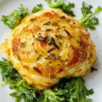 Knuspriger Rosenkohl mit goldbrauner Oberfläche, garniert mit frisch geriebenem Parmesan, serviert auf einem weißen Teller, umgeben von zarten grünen Rosenkohlsprossen, mit einer knusprigen Textur und würziger Knoblauchnote