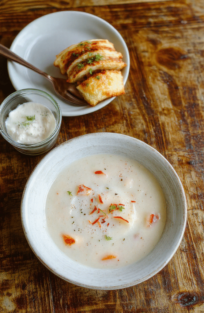 Bunte Butterplätzchen und Spitzbuben auf einer eleganten weißen Platte, dekorativ mit Puderzucker bestäubt, im Hintergrund weiche Teigrollen, helle und warme Farbtöne, freundlich und einladend