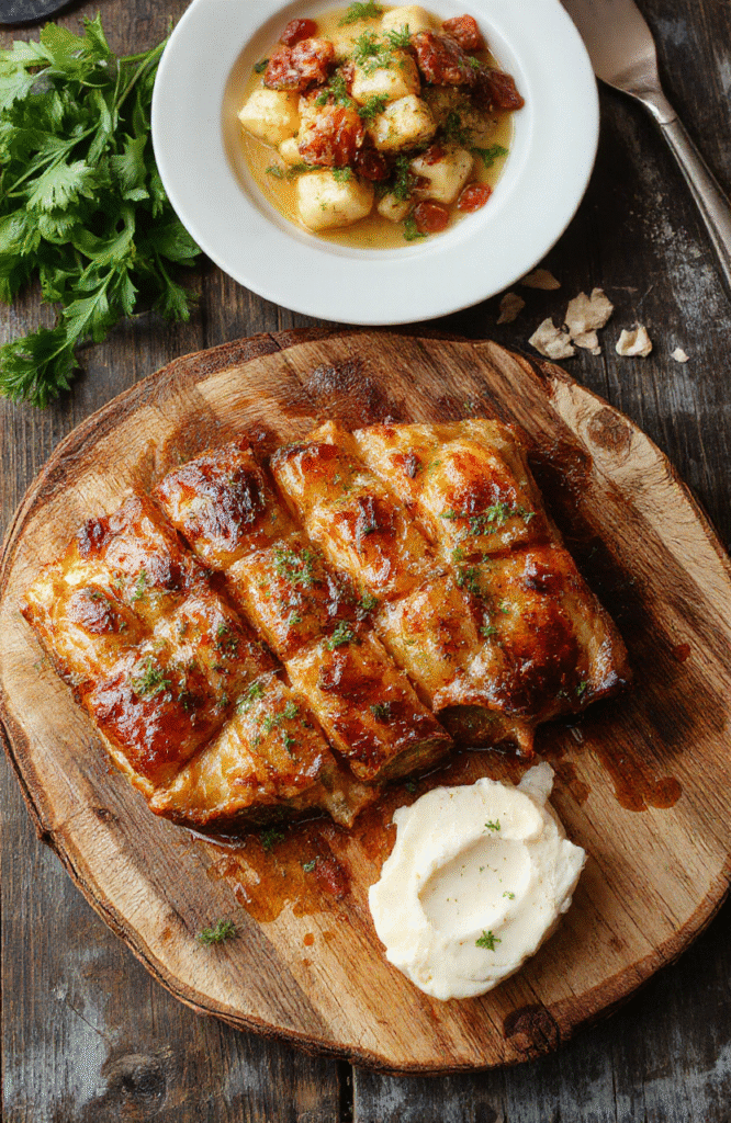 Bunte vegane Engelsaugen auf einem weißen Teller, mit zartem Gebäck und buntem Fruchtgelee in der Mitte, im natürlichen Licht, appetitlich und einladend.